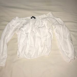 white off the shoulder blouse